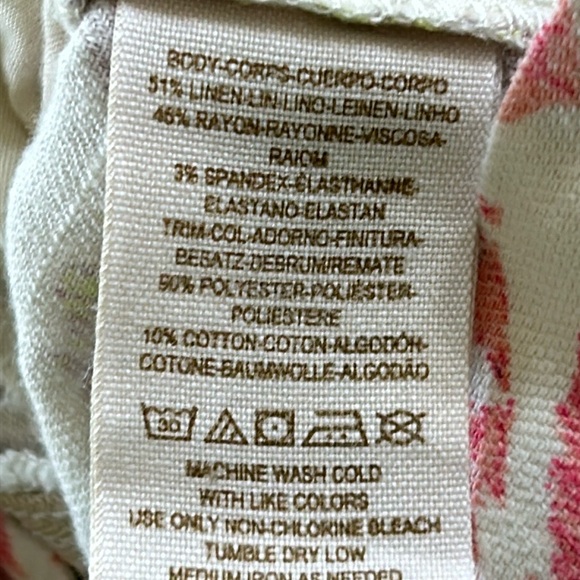 Free People Tribal Print Flat-Front Hi-Rise Linen/Rayon Shorts Pockets Size 0 - Picture 7 of 8